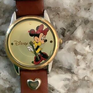 Disney Minnie Mouse Watch with Brown Strap